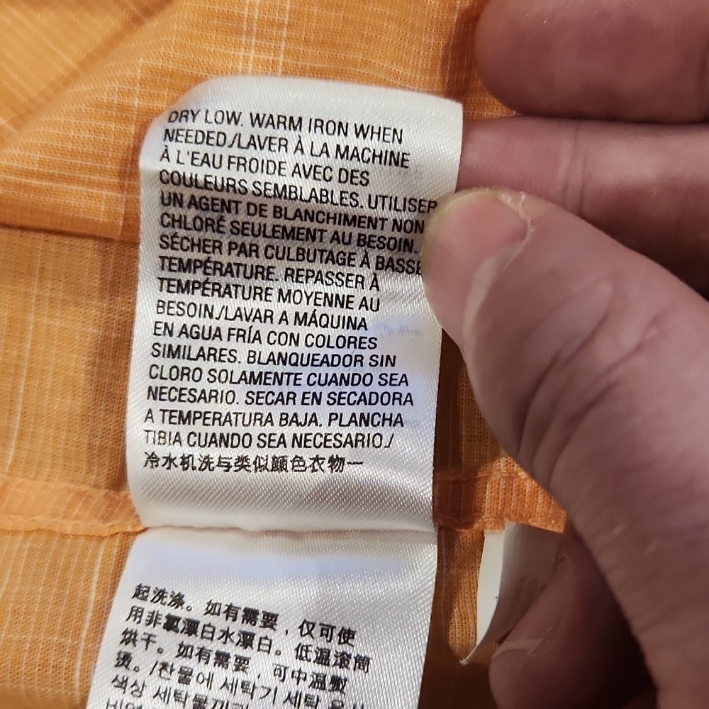 3/$20 Club Room Orange Square Print Button-Up Shirt - Picture 10 of 10